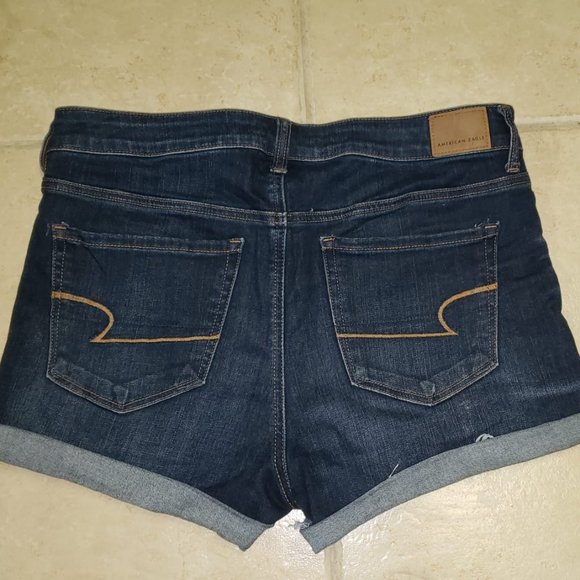 American Eagle Hi-Rise Shortie Jean Shorts Size 12 - Picture 2 of 2